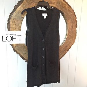Charcoal gray cardigan by Loft